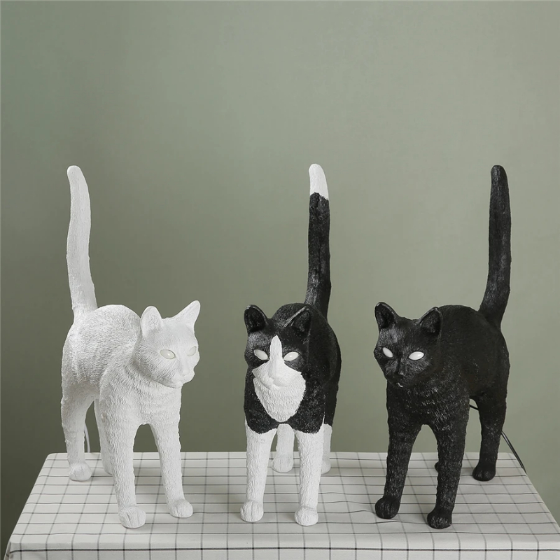 Resin Art Floor Design - Lampu meja kucing Nordic lampu meja
