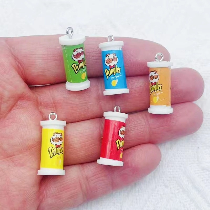 Resin Art Accessories - 10pcs Simulasi Keranjang Keripik Kentang 3D