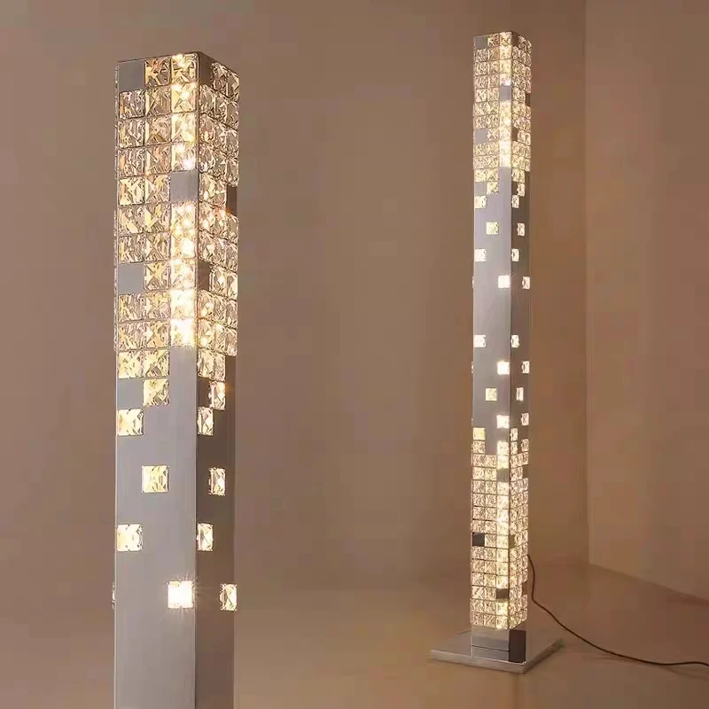 Resin Art Floor Design - Lampu Lantai Kristal LED Desain Modern