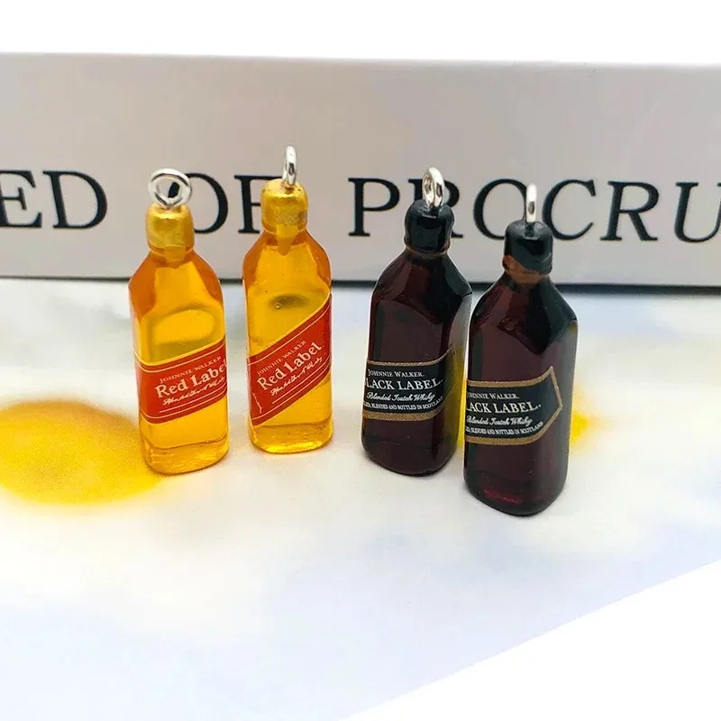 Resin Art Accessories - 10 Buah Liontin Resin Botol Wine
