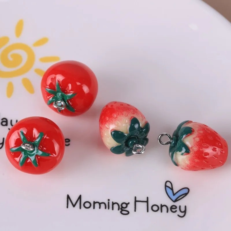 Resin Art Accessories - 10 Buah Liontin Buah Mini 3D