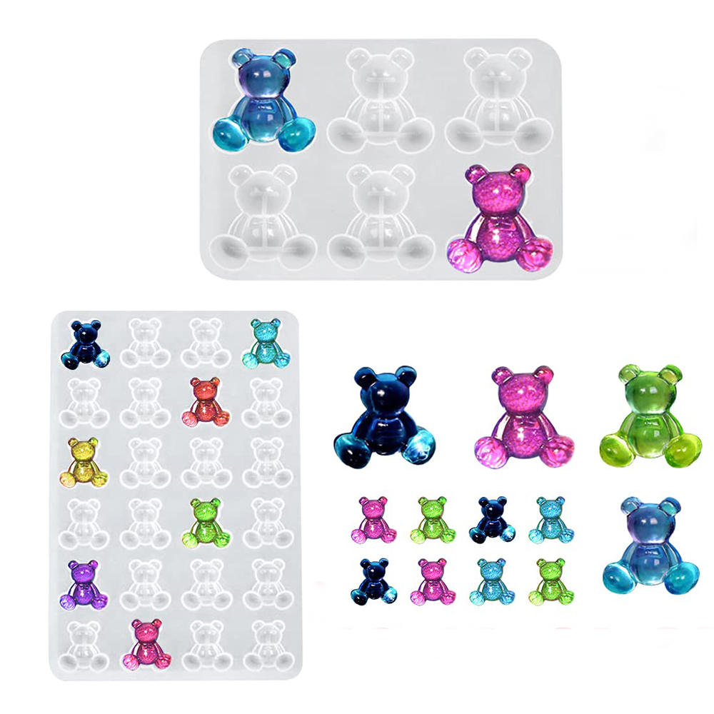 Resin Art Letters - Cetakan Silikon Resin Beruang Kristal Cetakan
