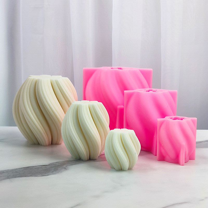 Resin Art Ocean - Cetakan Lilin Kolom Bergaris Geometris Cetakan