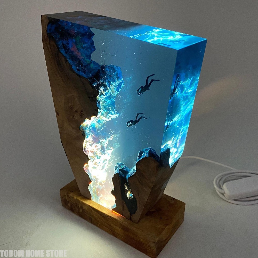 Lampu Meja Resin Organisme Dun - Resin Art World ulasan dan harga