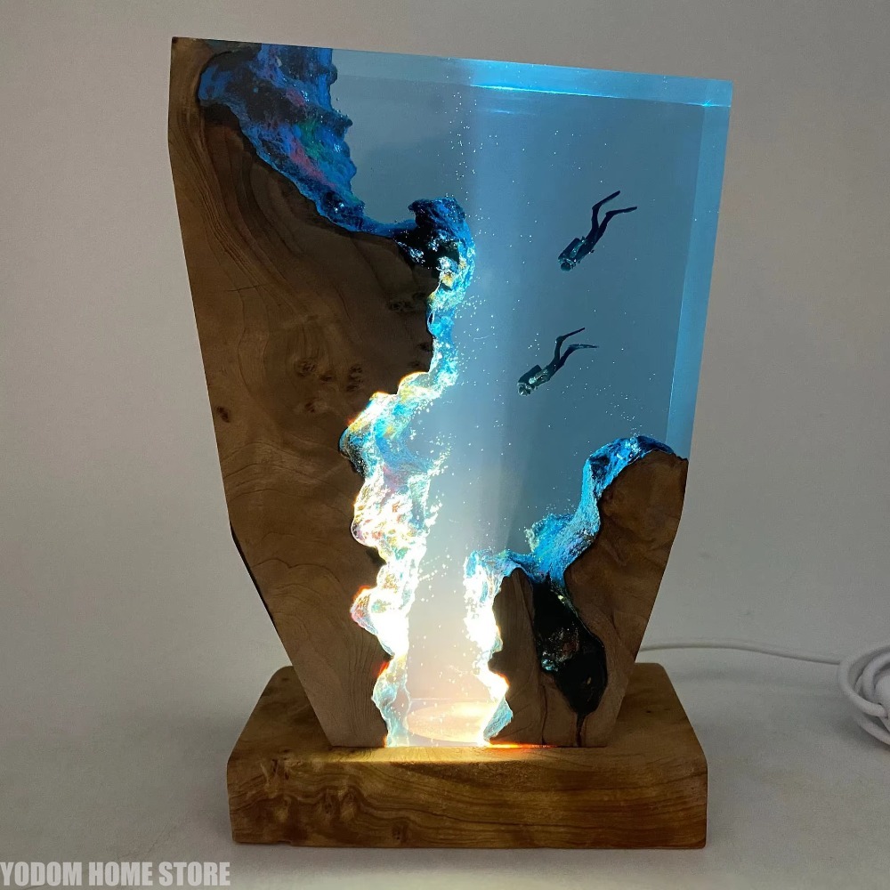 Lampu Meja Resin Organisme Dun - Resin Art World ulasan dan harga