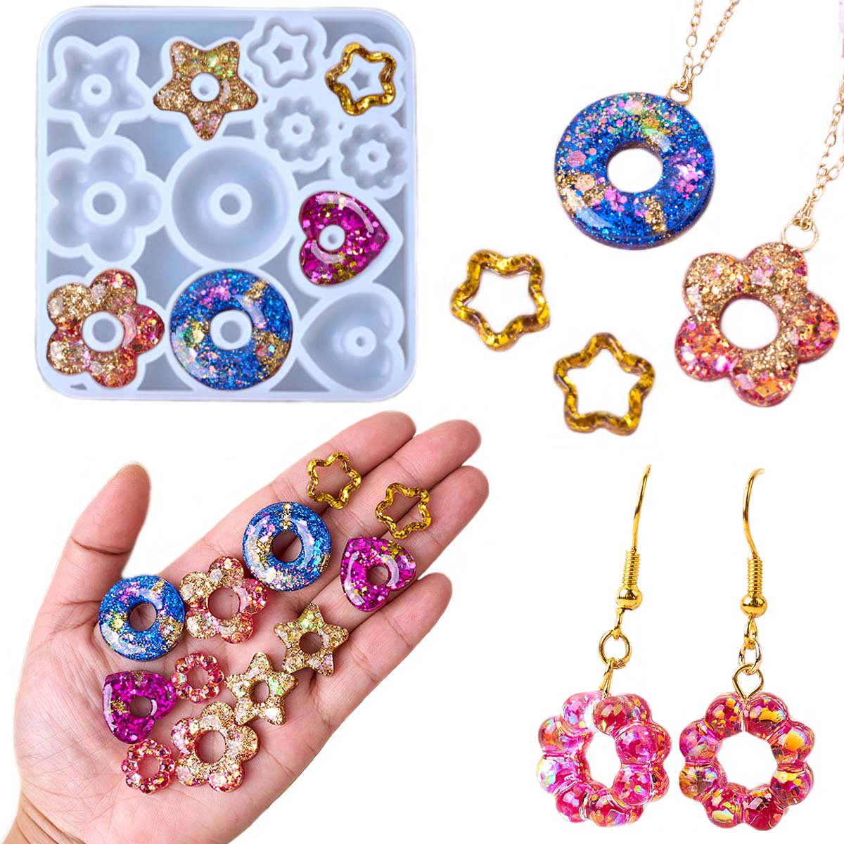 Cetakan Silikon Perhiasan Mult - Resin Art Kit With Molds ulasan dan harga