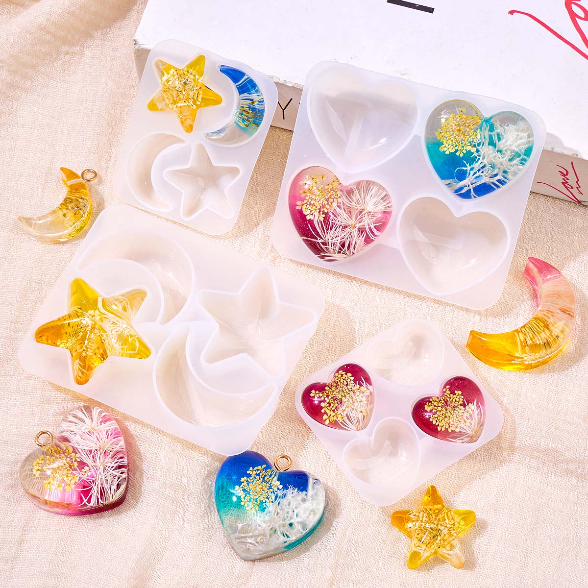 Cetakan Silikon Liontin Bintan - Resin Art Letters ulasan dan harga