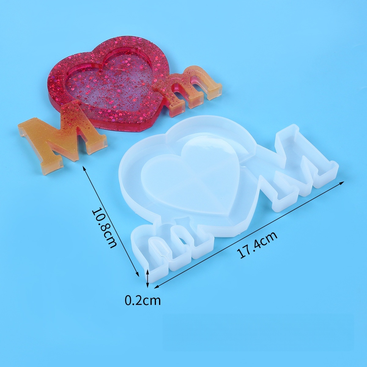 Cetakan Silikon Resin Epoksi H - Resin Art Letters ulasan dan harga