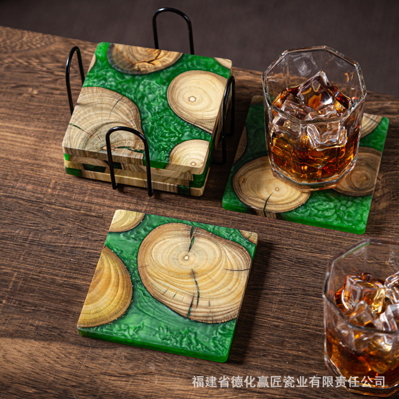 Zen Ink-Art Dry Brew Tea Tray  - Resin Art Wooden Tray ulasan dan harga