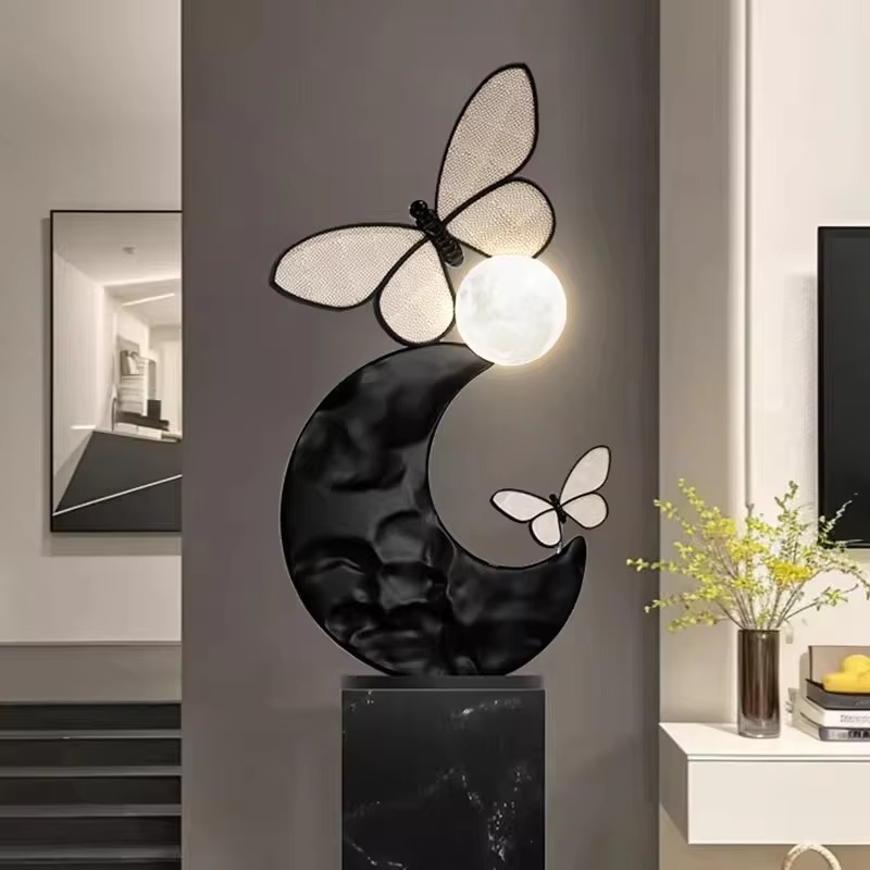 Lampu Lantai Patung Kupu-kupu  - Resin Art Floor Design ulasan dan harga