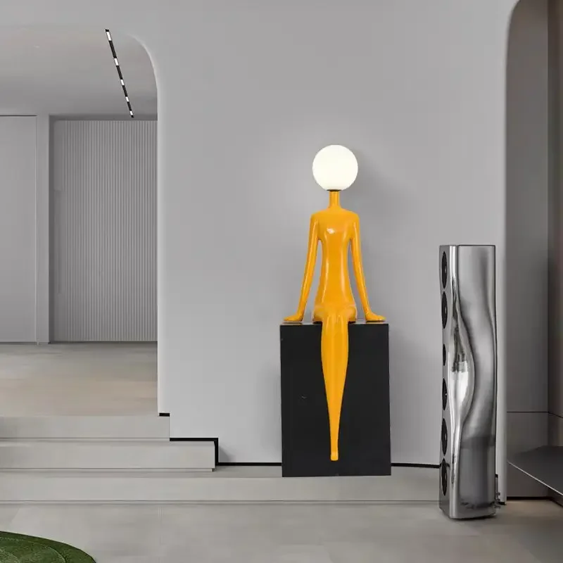 Lampu Meja Patung Seni Humanoi - Resin Art Floor Design ulasan dan harga