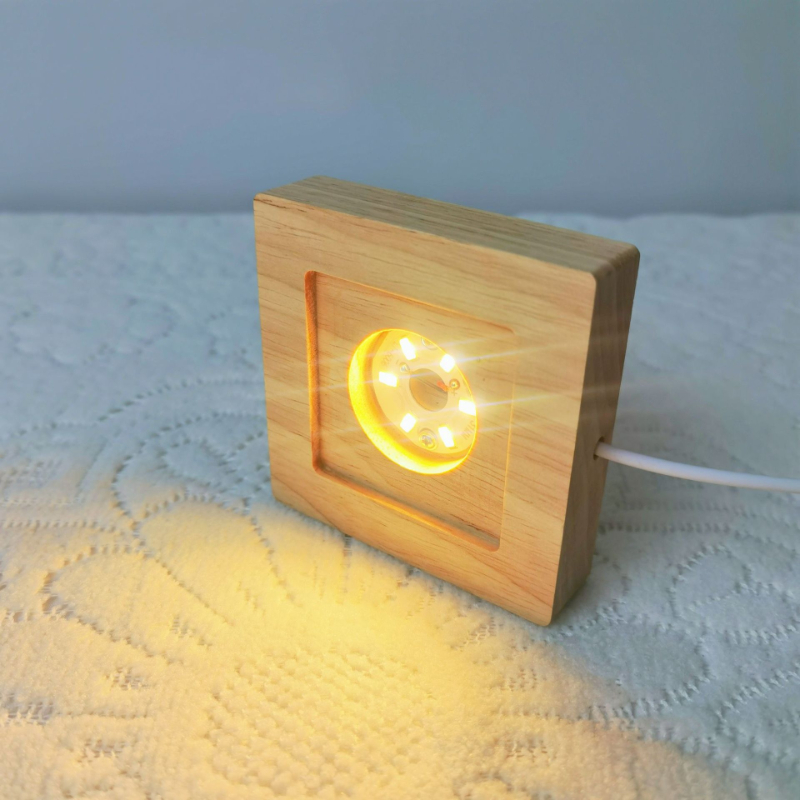 Lampu LED Persegi Dasar Displa - Resin Art Wooden Tray ulasan dan harga