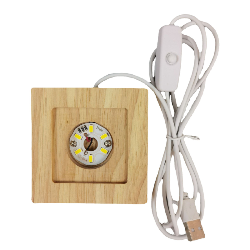 Lampu LED Persegi Dasar Displa - Resin Art Wooden Tray ulasan dan harga