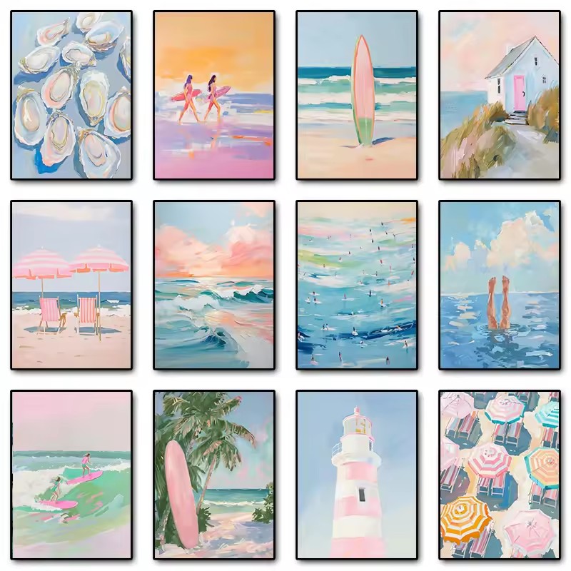 Poster Pemandangan Laut Gelomb - Resin Art Ocean ulasan dan harga